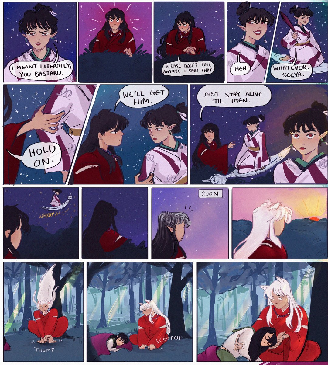 OOH in honour of #Inuyasha coming back, heres Heart - a fancomic i made back in 2018 for a zine!!!