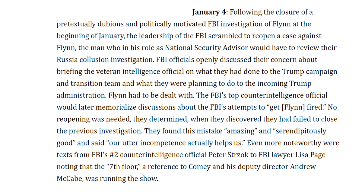 39) The FBI kept their investigation of Flynn (Crossfire Razor) open despite having no reason to do so.Per Bill Priestap, their goal was either to set up a trap to get Flynn to lie or get him fired. #Obamagate https://thefederalist.com/2020/05/08/obama-biden-oval-office-meeting-on-january-5-was-key-to-entire-anti-trump-operation/