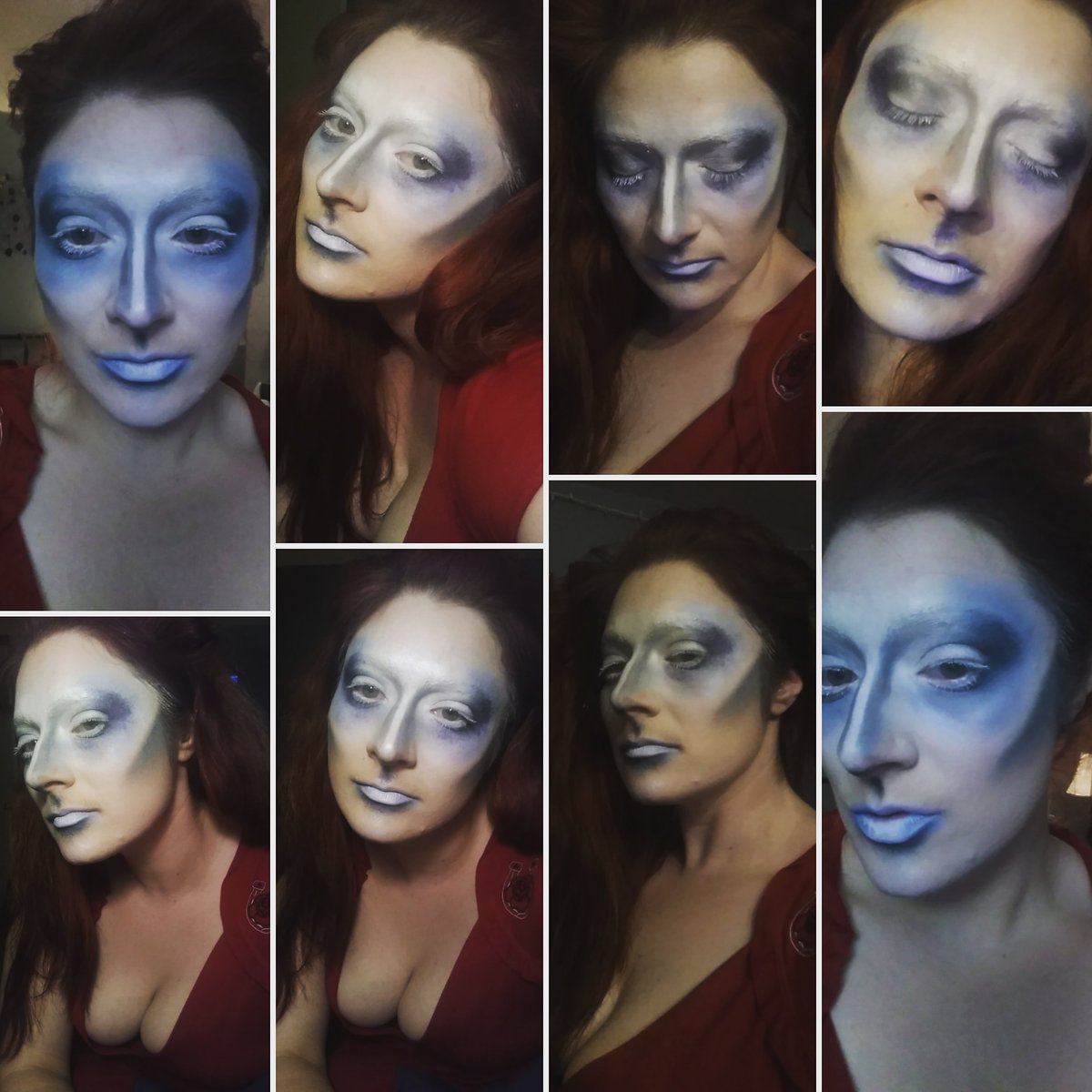 SofiedeSade's tweet photo. #blue #imblue #makeup #makeuplover #redheads #redheadsofinstagram #avantegarde #avantegardemakeup #athomephotoshoot #inspired #practicemakesperfect #sundayvibes #sundayslay #sundayfunday #draginspired #motivation #mood #stlouis #stlburlesque #stlburlesquedancer #makeuppractice https://t.co/Y4Ff8UMApp