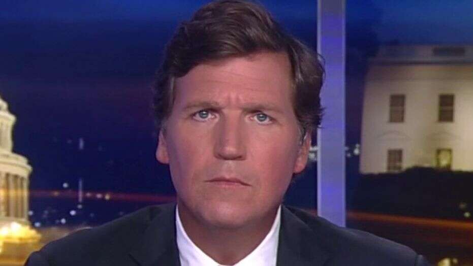Just give up, already.The bewildered sorrow is Tucker Carlson's nauseating shtick.