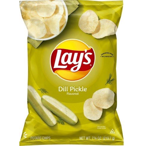 SocilMeme's tweet photo. There’s a potato chip that taste like dill pickles?! https://t.co/hlHLoBvvI5