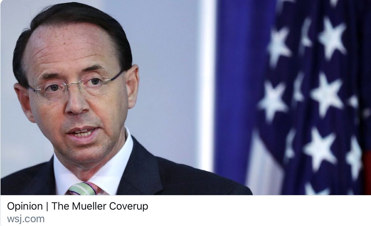 dmills3710's tweet photo. “The Mueller probe—led by the very people who’d made those errors—then spent more than two years “investigating” bogus or derivative claims, keeping secrets &amp; giving the escapade a fiction of legitimacy.” #RussiaHoax #MuellerCoverUp #ArrestRosenstein 

https://t.co/CR9IjyGqUD https://t.co/8NFUVqkSnj