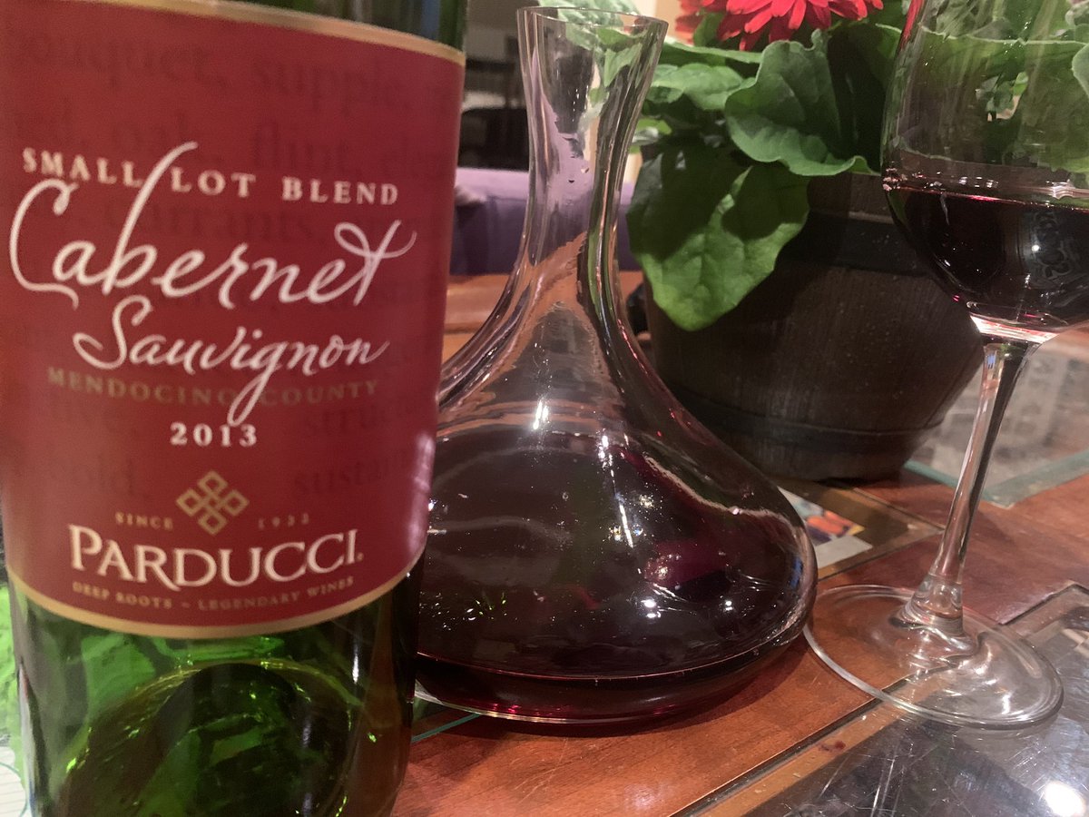 SommelYAY's tweet photo. Oh man!  On the dusty bottom shelf found a 2013 Small Lot Blend @parducciwine Cab from Mendocino!  $14.99 for this #steal and I was wisely patient..opened and breathed for 30 mins and BOOM! BlackBerry, brown sugar, baking spice and delicate finish! Buy more! https://t.co/XPPgnr9BX9