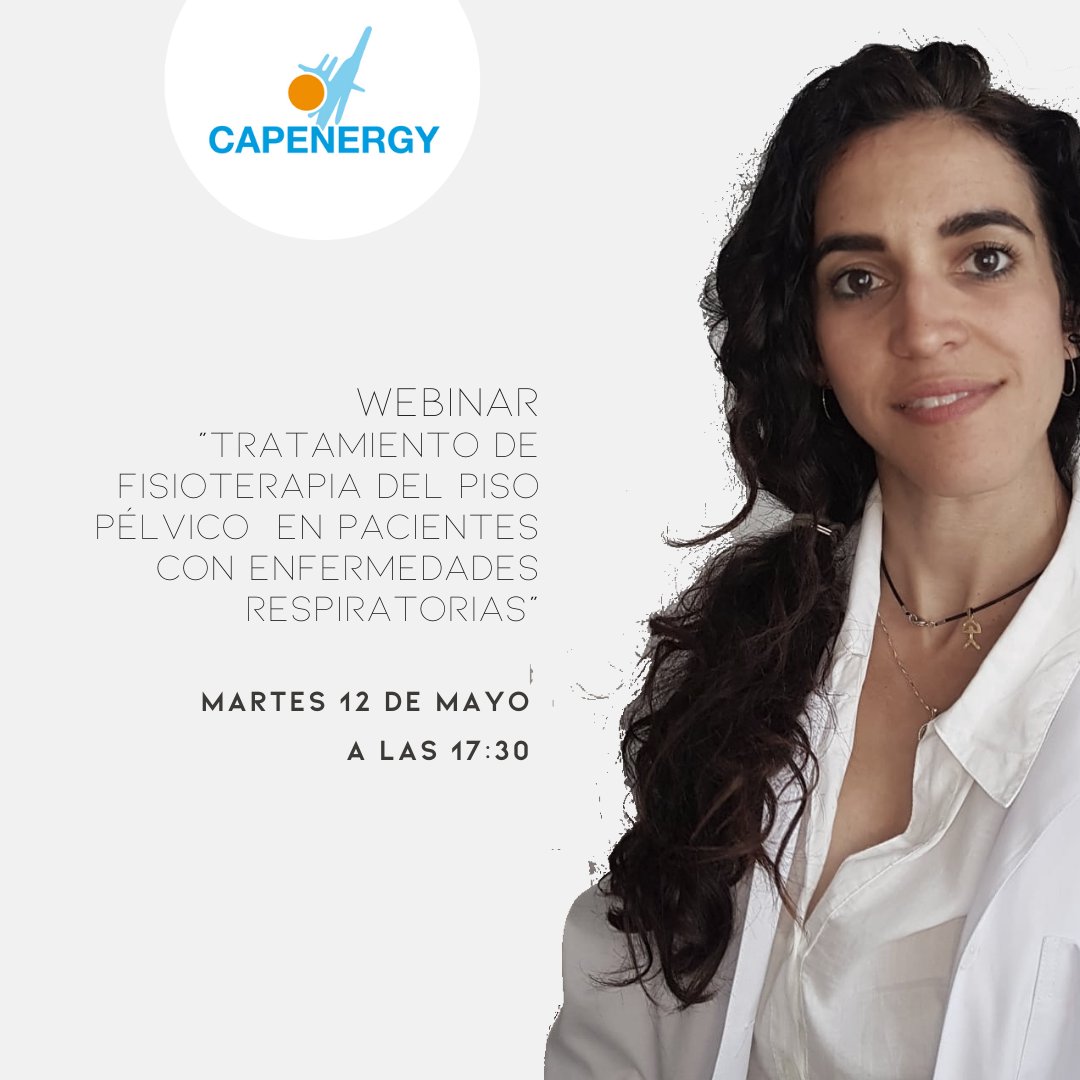 🎥 Webinar
.
📣 Disfunciones del suelo Pélvico relacionado a problemas respiratorios. 
.
📝 Presenta Ester Piñero, fisioterapeuta.
.
📆 Martes 12 de Mayo a las 17.30 hr.
.
INSCRIPCIONES: webinar.capenergy.com