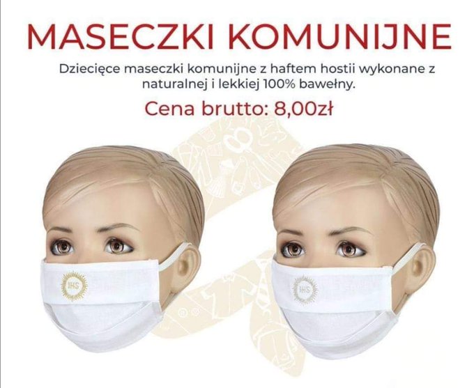 komunia w maseczce