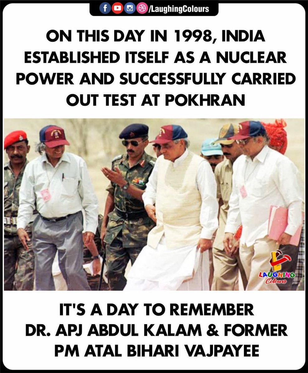 LaughingColours's tweet photo. #PokhranII #nuclearbombtest #dailypost https://t.co/WkBLHPsSSx