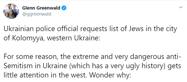 Of course, this narrative trickles to the usual "anti-imperialist" suspects who believe (or want their readers to believe) the US supports a neo-nazi junta in Ukraine, shedding more and more context along the way.