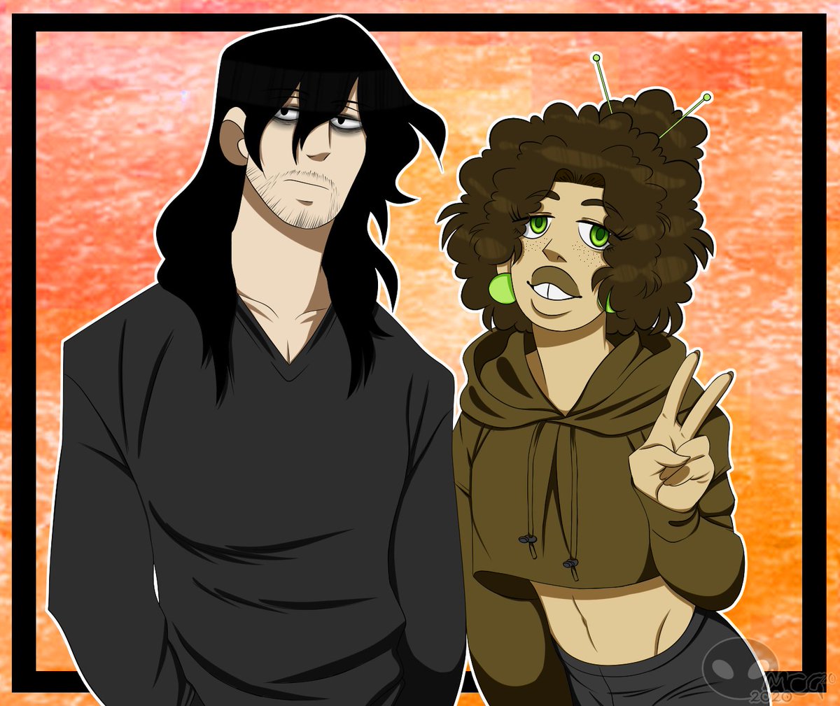 MsCreepyGreen20's tweet photo. Updated the Angel and Aizawa picture. #MyHeroAcademia #MHAselfinsert #aizawashouta heres the other one ⬇️ https://t.co/0eQiSnLClA https://t.co/w2wqKBjFwd