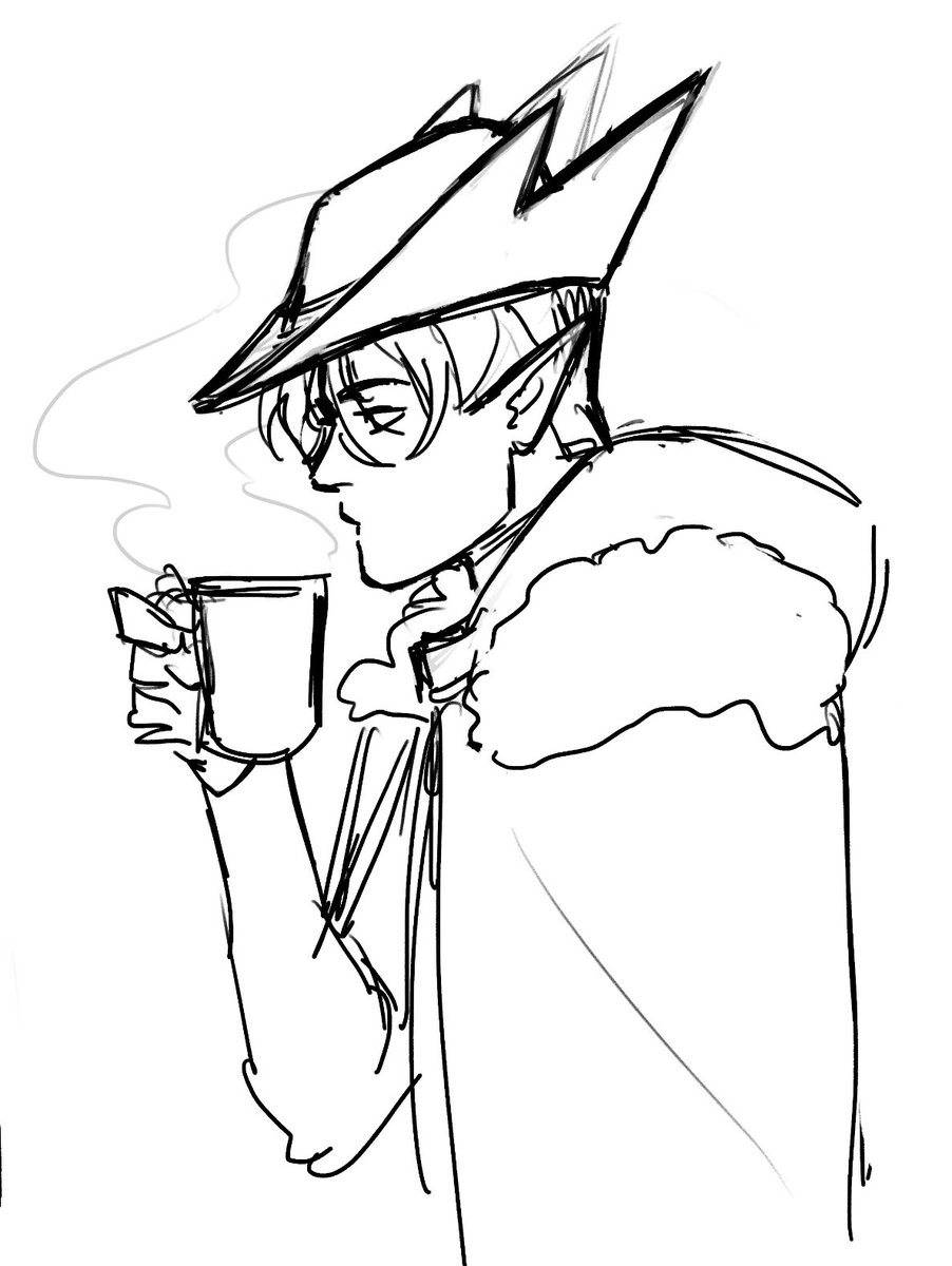 Atticus gave him tea and lent him his hat uwu 