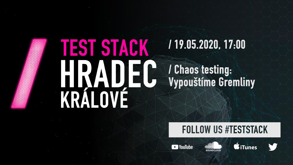 TEST_STACK_CZ's tweet photo. Chaos testing od Marka Šottla 19.5. 2020 od 17h na našem YouTube: https://t.co/b367dHcxMQ
Více info: https://t.co/1IUIQhmfWt
#testStackLive https://t.co/YDuS2tNnjr