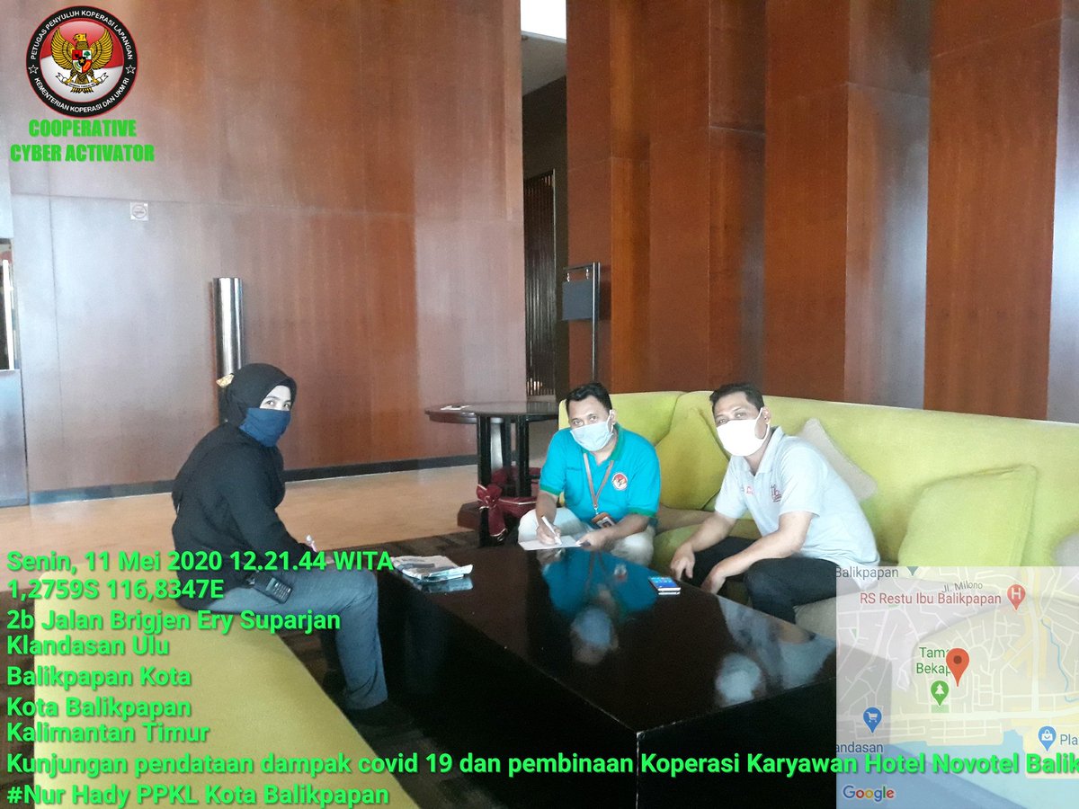 ang250679's tweet photo. Kunjungan pendataan dan pembinaan dampak covid 19 ke kopkar hotel Novotel Balikpapan.
#kemenkopukm
#penyuluhkoperasi
#indagkopkaltim
#dkumkmpbalikpapan
#ppklkaltim
#ppklbalikpapan https://t.co/0Z8RR6nliV