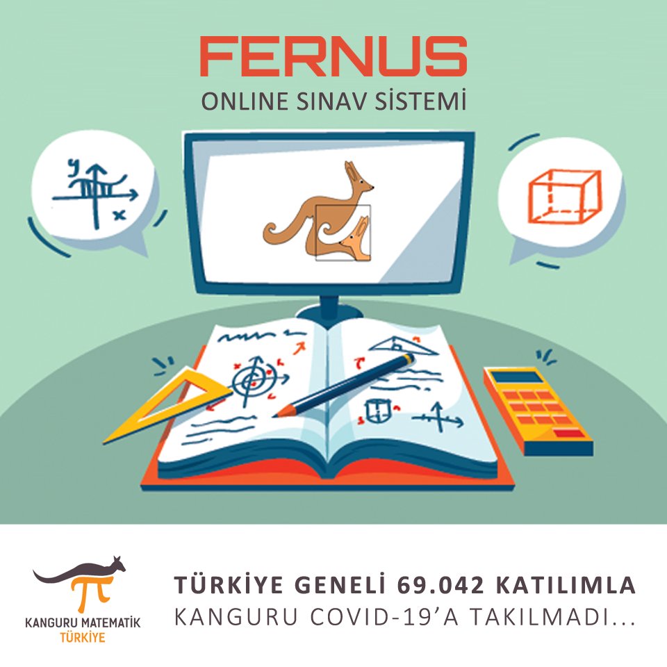 FernusBilisim's tweet photo. Kanguru Matematik Türkiye; Fernus Online Sınav Sistemi altyapısını ve yazılımlarını kullanarak, ilk online sınav ile denemelerini 69.042 kişilik katılımla, başarıyla gerçekleştirdi. Kanguru Türkiye ekibine başarılı kooperasyonu için teşekkür ederiz. 
 
#onlinesınav #onlinedeneme https://t.co/fVxyOmmhAQ