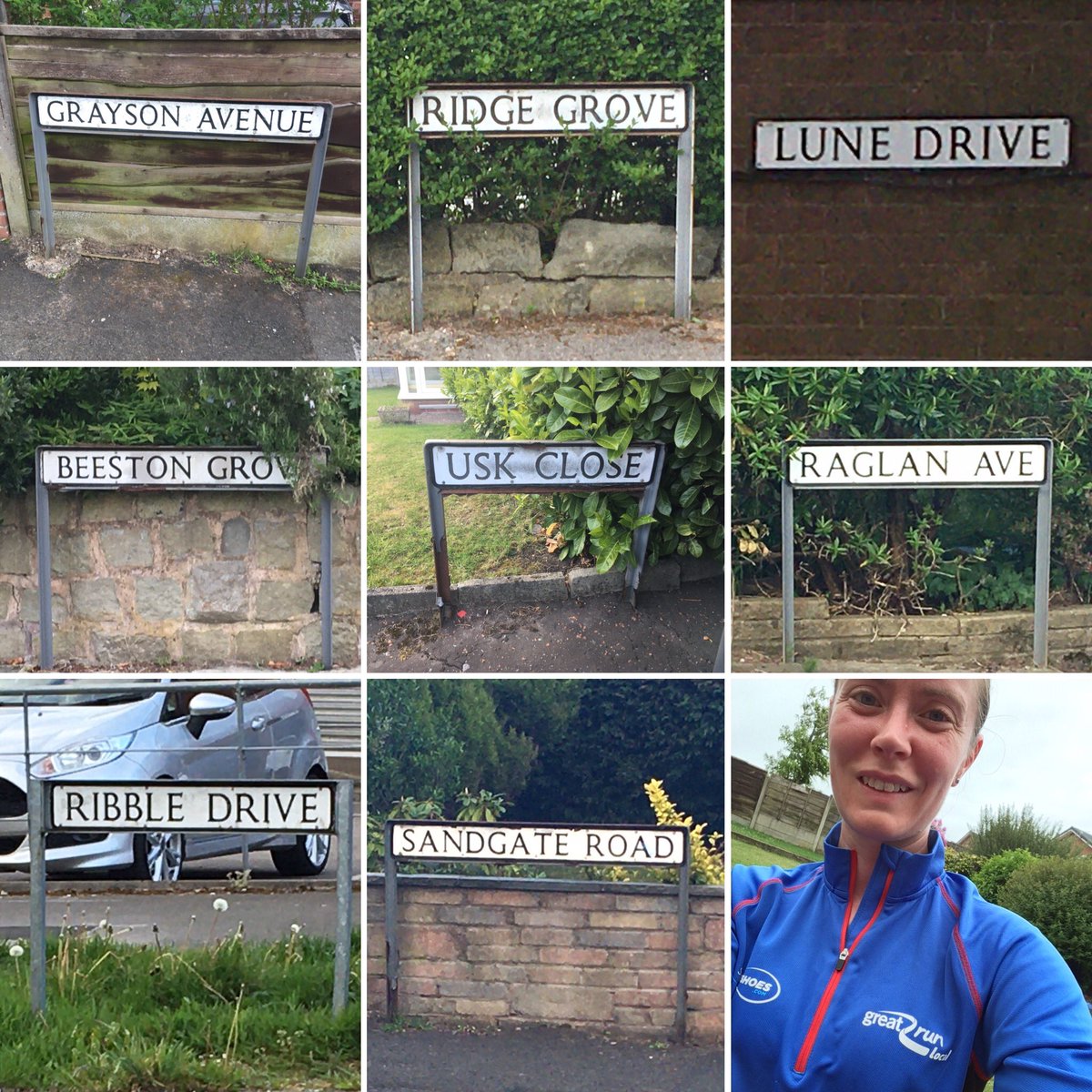 Nicola_B83's tweet image. Completed my #GRLBURRS Street Sign challenge this morning! Was fun plotting out a random route and finding new paths along the way! #GreatRunLocal @GRLBurrs