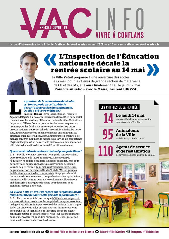 Conflans Sainte Honorine On Twitter Covid19 Deconfinement Ecole Retrouvez Toutes Les Precisions Sur L Organisation De La Rentreescolaire Du 14 Mai Prochain A Conflanssaintehonorine Dans Le Vac Info N 2 Vous Pouvez Aussi Le Lire Sur