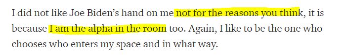 Tara expects us to believe that a woman who TESTIFIES as an "expert witness" in domestic violence cases and who went to law school lacks "courage" to tell the truth? This is the same woman who describes herself as the "alpha in the room." /19