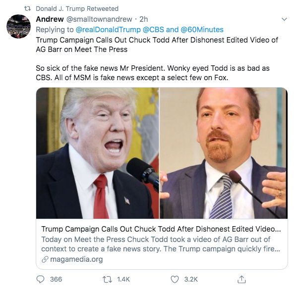Trump tonight has retweeted yet another QAnon account, making it 4 QAnon accounts he's amplified for the day.