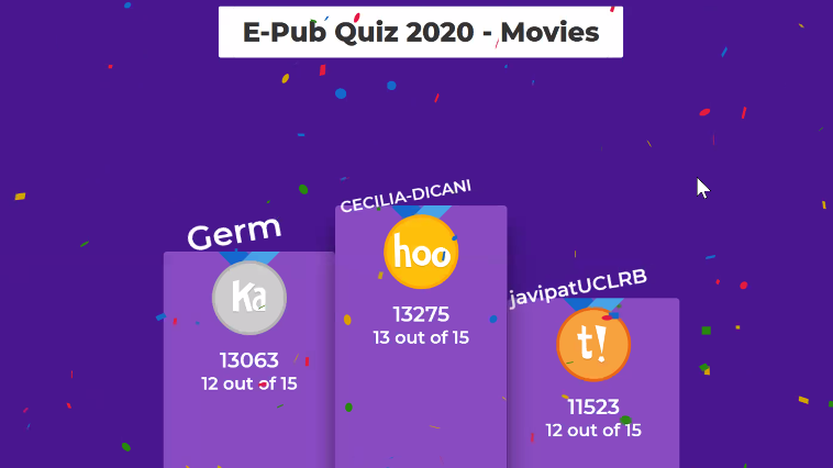 UCL_Colombia's tweet photo. Nuestro Pub Quiz Virtual fue un éxito ¡Gracias a todos por participar! Les presentamos el podio por categorías. #ucl #uclcol #pubquiz https://t.co/mRNGZR6Jq2