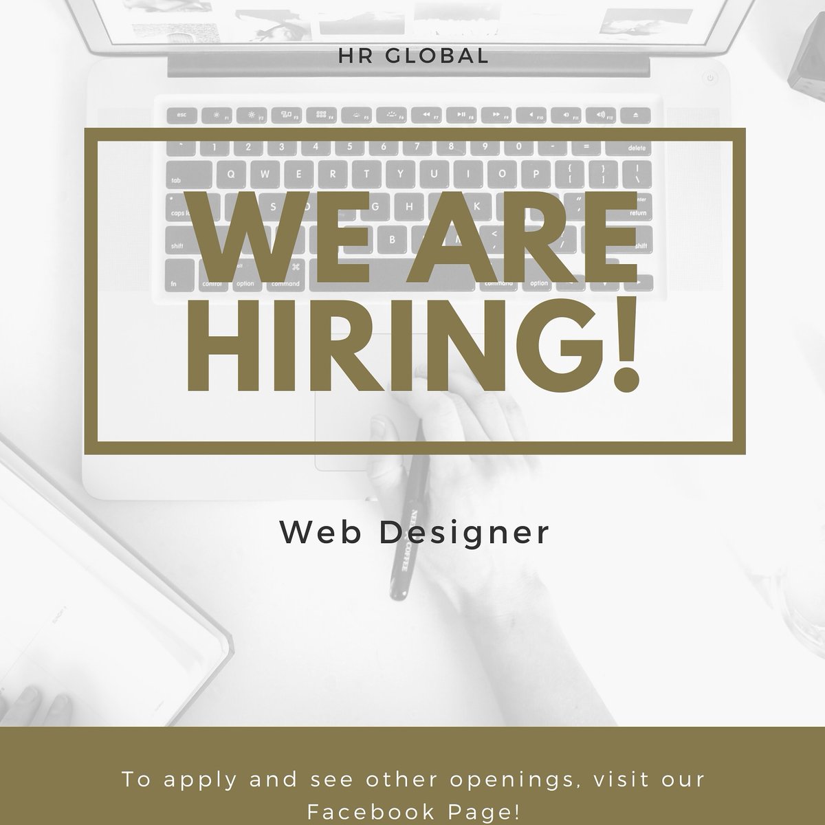 HRGlobal_ph's tweet photo. We are looking for a Web Designer!
Take ownership of design projects.
Design page layouts and templates.
Produce design assets for use in social media and marketing channels.
Develop and maintain consistent branding.
Apply now at HR Global!
#jobph #gethirednow #webdesign https://t.co/39l7APTAED
