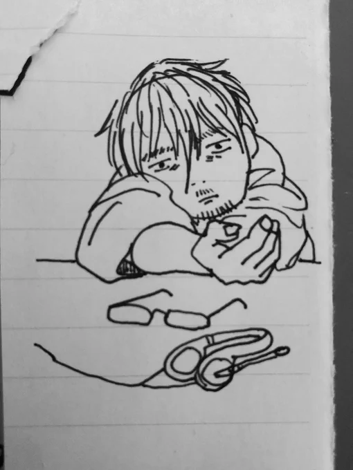 眼鏡も外しました 