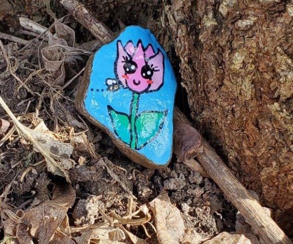 Kanatarocksprjt's tweet photo. Our Tulips are now out in the “wild”! Thank you again to all the Little Rock Fairies 🧚♀️ 🌷There are at least 3 different designs to find across 100 rocks! How many can you find? (Pictures courtesy Lisa S.) #ksrocksp #kanata #stittsville #ottawatulipfestival #KSTulipRocks https://t.co/gtInbJvcf6