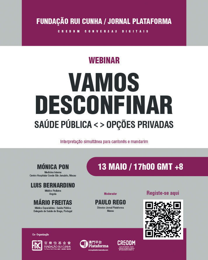 PlataformaMacau's tweet photo. Conferência Online sobre saúde pública - *|https://t.co/NQ3AdIR6A9|* https://t.co/ftObm43Nml