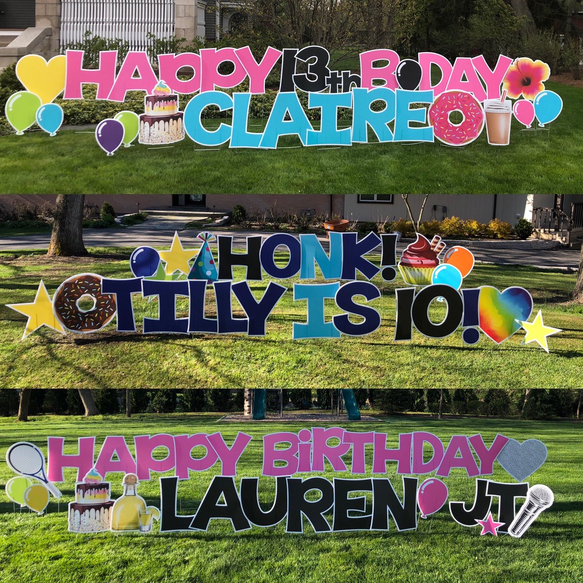 LetterLawn's tweet photo. #birthdaysign #yardcard #turningyardsintocards #letterthelawn https://t.co/WyFVo1a3yd https://t.co/zdjnz5j3nB