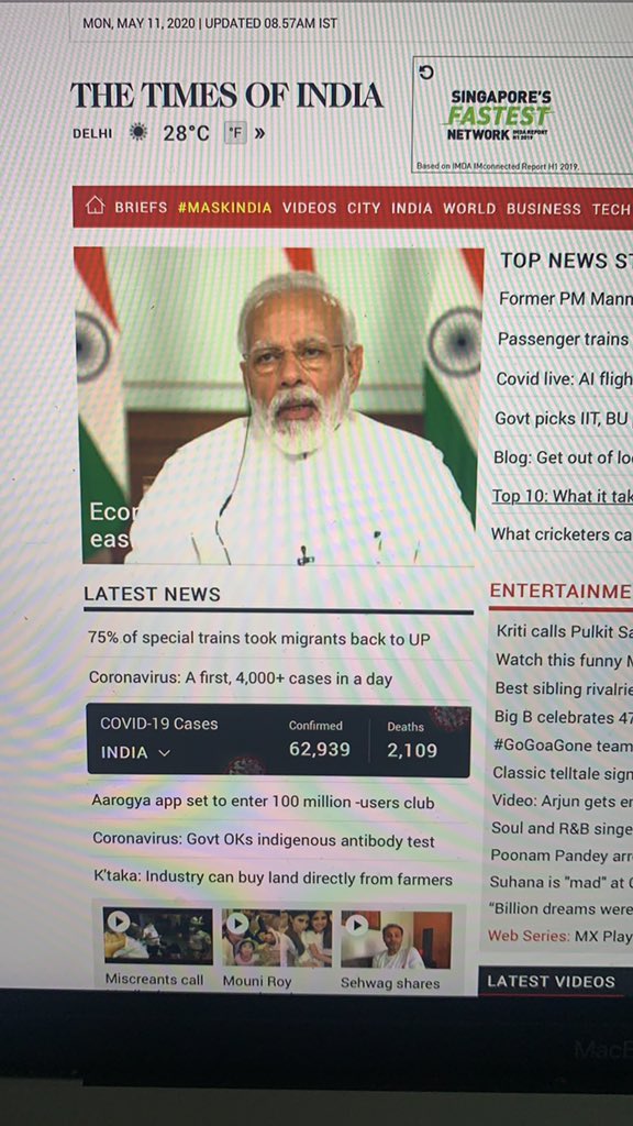 atiquity's tweet photo. @timesofindia @JaideepboseBose see the opening of Toi homepage. Cannot see the headlines on the main picture? Your team is disappointing every single day to what has been my best site to visit everyday. https://t.co/791v4KkZYL