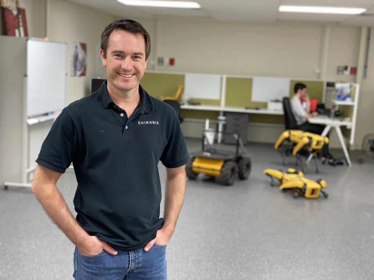 Chironix_Tech's tweet photo. Chironix are at the cutting edge of software engineering for robotics automation, and we're have a blast working with robots from our partners Boston Dynamics!
Check it out Tonight 6pm on 7 News
https://t.co/DsEW7hFdAW https://t.co/Rc1yULjneW