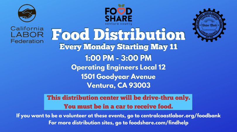 OFTSElocal1273's tweet photo. #oftse1273 #foodshare #fooddistribution #oxnard #ventura #camarillo https://t.co/qiwdUWpiOb