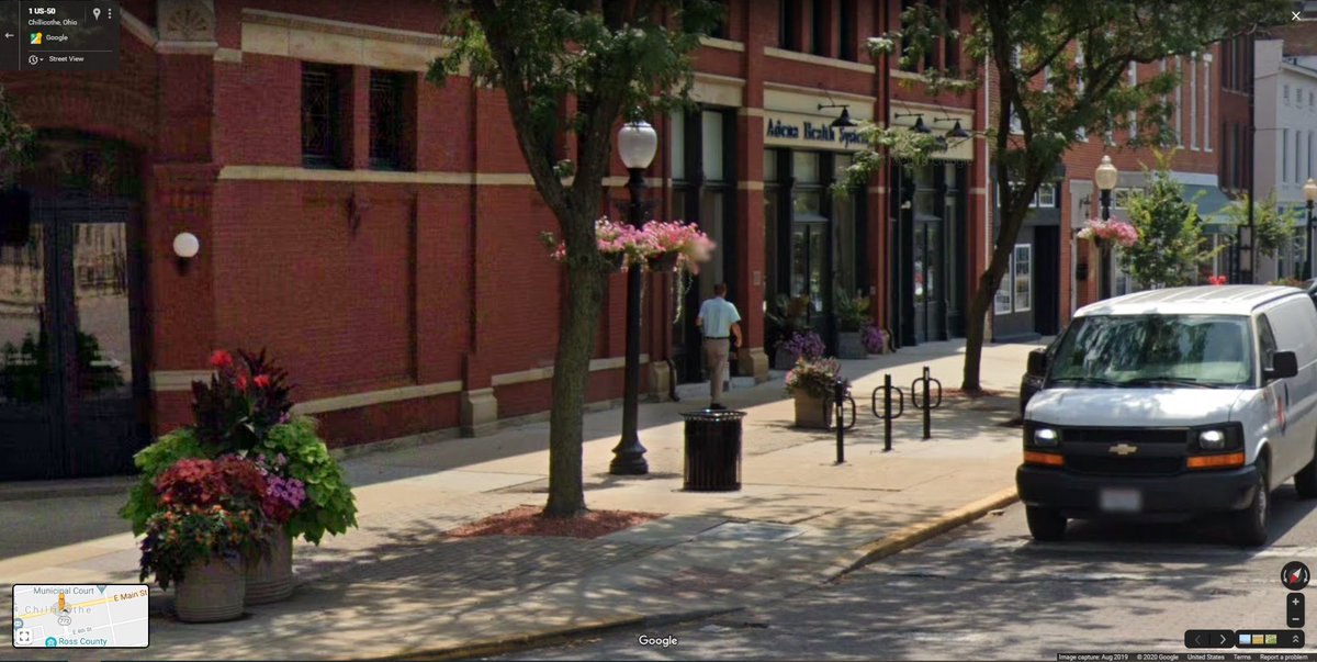 Although a bit tired-looking, I think the streetscape is pretty nice overall downtown, albeit the streets are way too wide. I also like the city branding on the parking signs & the pole banners