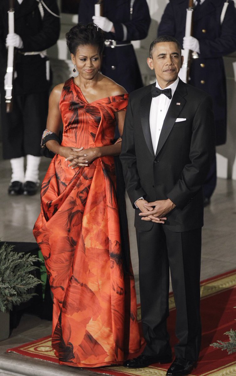 @Mcd5000Michael @NYPRG @mlhaley03 @realDonaldTrump of course it is. Michelle is rocking  Alexander McQueen at a state dinner