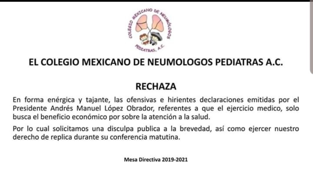 Hoy toda la comunidad médica (neurólogos, pediatras, nefrólogos, neumólogos, entre otros) denuncia y rechaza la ingrata animosidad presidencial.