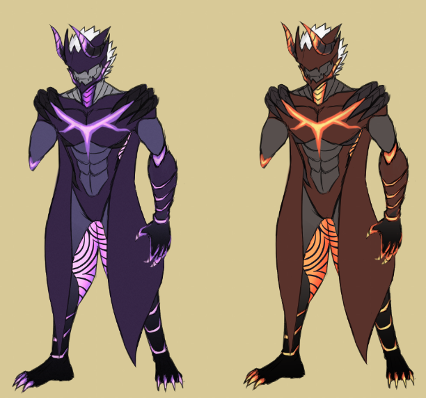 Korrag4's tweet photo. #deviltriggerchallenge work in progress.
I have a color set based on Gore Magala since that's what a lot of the design inspiration came from, but I think Rein's base colors fit better, though it does look very similar to Dante's, ahaha. https://t.co/sIwoUxmSb4