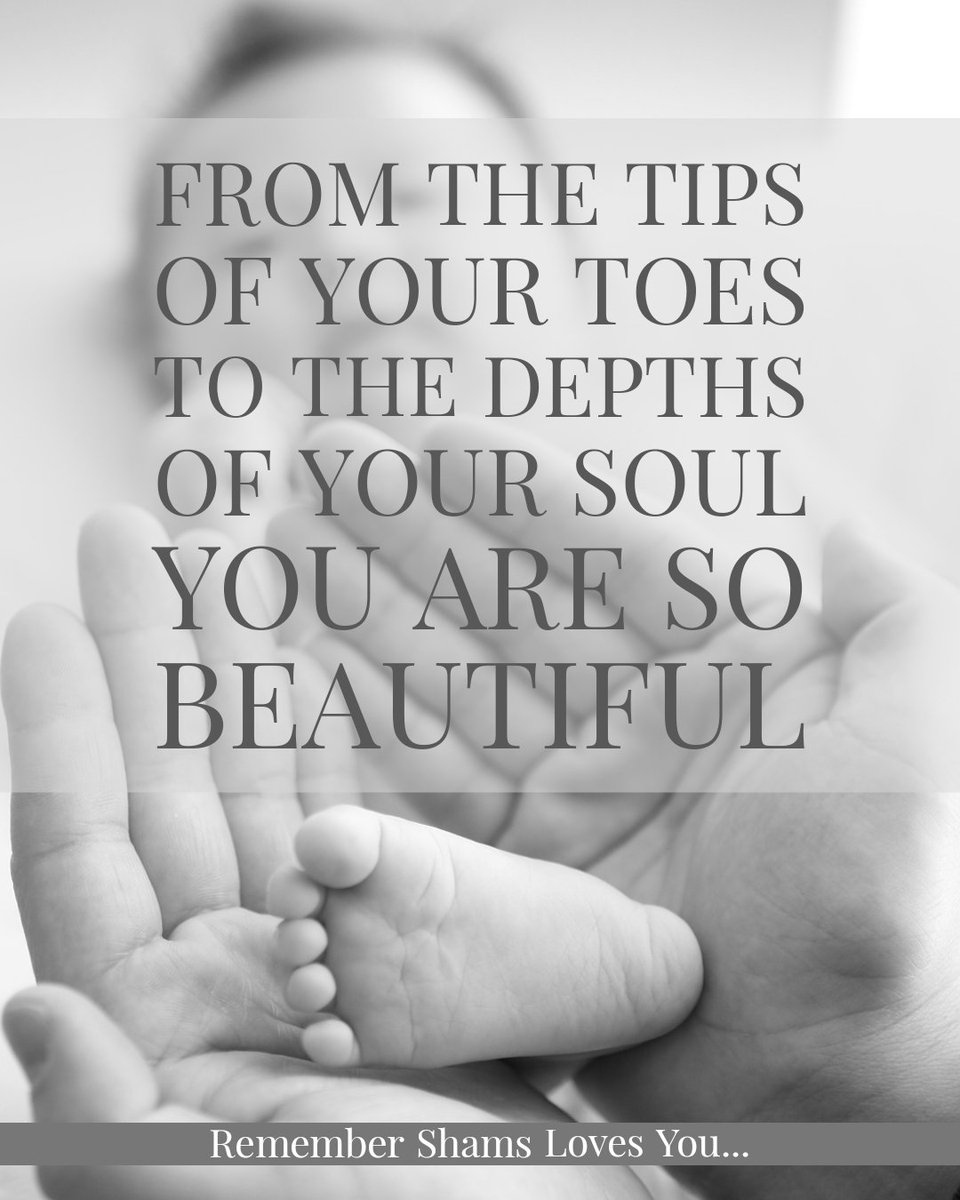 NoorLovesYou's tweet photo. From the tips of your toes to the depths of your soul, you are so beautiful.
#tips #toes #tipsoftoes #depth #soul #depthofsoul #youare #beautiful #sobeautiful #youaresobeautiful #loveshams๐ #shamsalfarooqi #shamslovesyou https://t.co/pI4u3nY9Kz