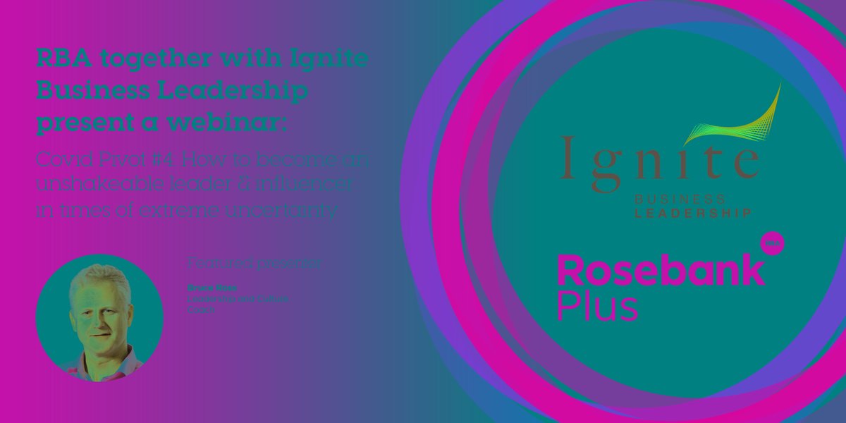 Good news if you missed our last webinar Bruce Ross from Ignite Business Leadership.
Praised by RBA Chairman Bernie McCrea ‘Valuable insights not just for now, but for on-going professional and personal development.’
You can now watch a replay here rosebankbusiness.co.nz/webinars/