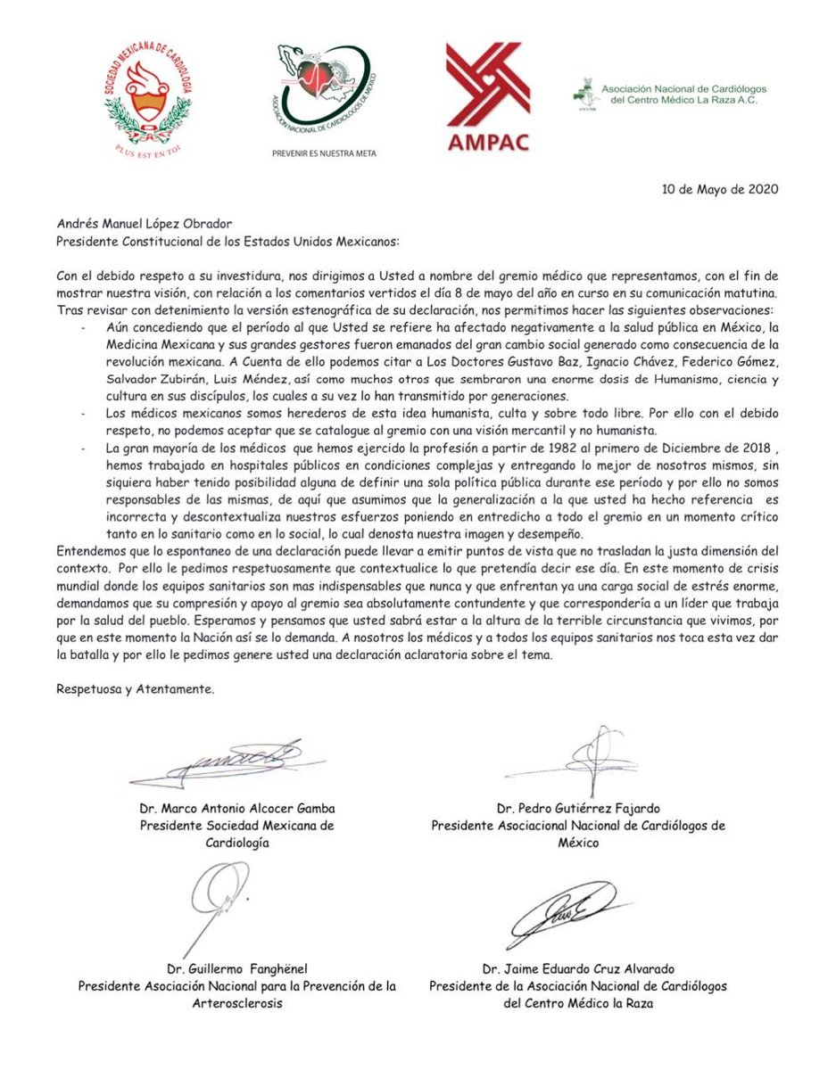 Sociedad Mexicana de Cardiología (@smexcardiologia) on Twitter photo Mensaje a la opinión pública y a todos nuestros miembros. <a href="/ANCAM_MEXICO/">ANCAM México</a> <a href="/pgutierrezmx/">P. Gutierrez-Fajardo</a> <a href="/AlcocerGamba/">Marco Antonio Alcocer Gamba</a> Mensaje a la opinión pública y a todos nuestros miembros. <a href="/ANCAM_MEXICO/">ANCAM México</a> <a href="/pgutierrezmx/">P. Gutierrez-Fajardo</a> <a href="/AlcocerGamba/">Marco Antonio Alcocer Gamba</a>