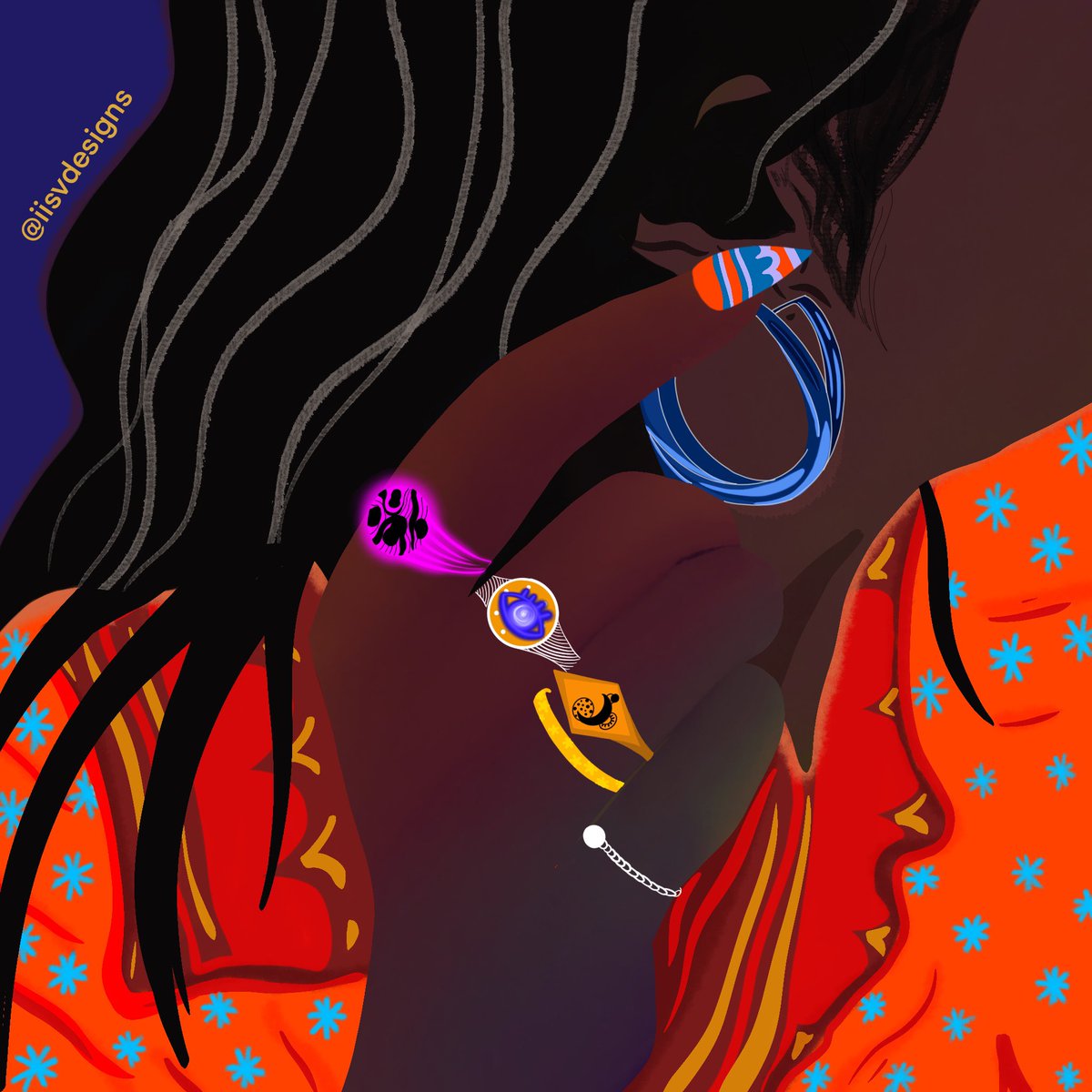 Shrishti_Varma's tweet photo. BLOOMINGDALES - Let Karma Fix It 🧿 (digital illustration) 
~ check out @iisvdesigns on Instagram! 
#procreate #digitalart #womenofillustration #rawartists https://t.co/DkIH4FYyFs