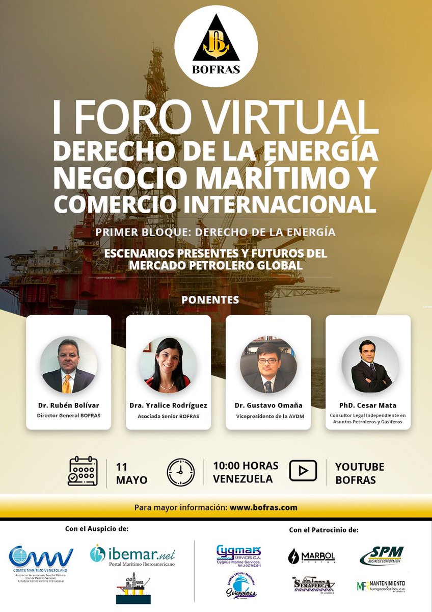 edward_joed's tweet photo. Para conectarte y visualizar nuestro I Foro Virtual de Derecho de la Energía, Negocio Marítimo y Comercio Internacional debes ingresar al canal de YouTube de BOFRAS.
#comerciointernacional #bofras #energia #offshore #petroleo #industria #hidrocarburos https://t.co/1jnBGWAYy3