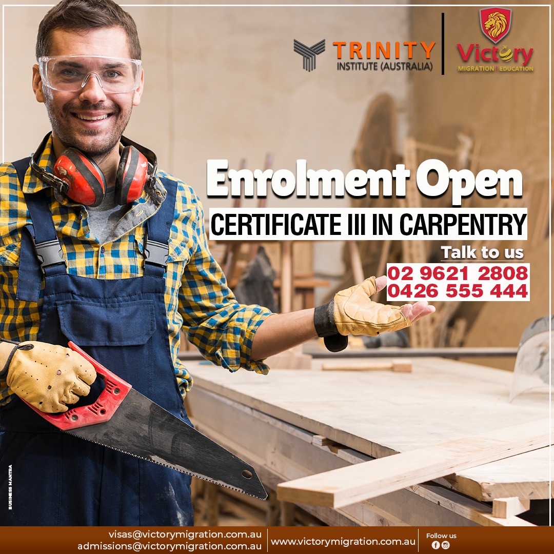 VictoryGroupAU's tweet image. Trinity Institute (Australia) delivers a perfect blend of world-class teaching with the famous Australian way of life..
#VictoryMigration #TrinityInstitute #CarpentryCourse #AustralianLife #StudyinAustralia