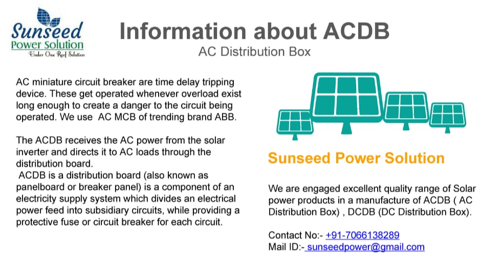 PowerSunseed's tweet photo. The ACDB (AC Distribution box) which is our product and we used it in the construction of our Solar Products.
Check out this:-https://t.co/Grj39IaA8r
#Solarpanels #Solarcell #Solarinverter #solarpanelsforhome #solarpower #Solarinverterprice #sunseedpowersolution #coronavirus https://t.co/jRqrzxW2lP
