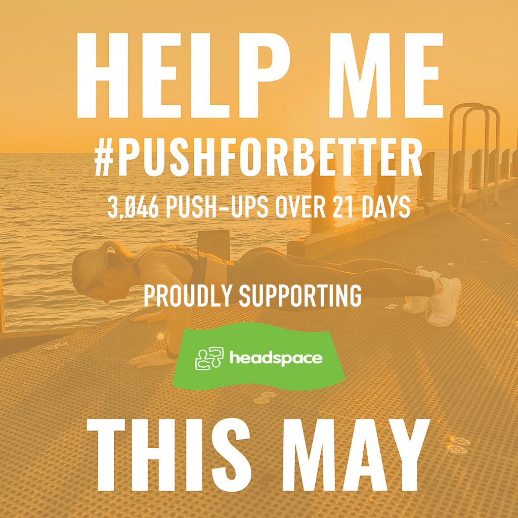 I’m Pushing for Better Youth Mental Health by undertaking 3,046 push-ups in 21 Day. Please support <a href="/headspace_aus/">headspace</a> in shaping the future of the young people of Australia by making a donation at thepushupchallenge.com.au/pushuperer/931…  #pushforbetter #Mentalhealth