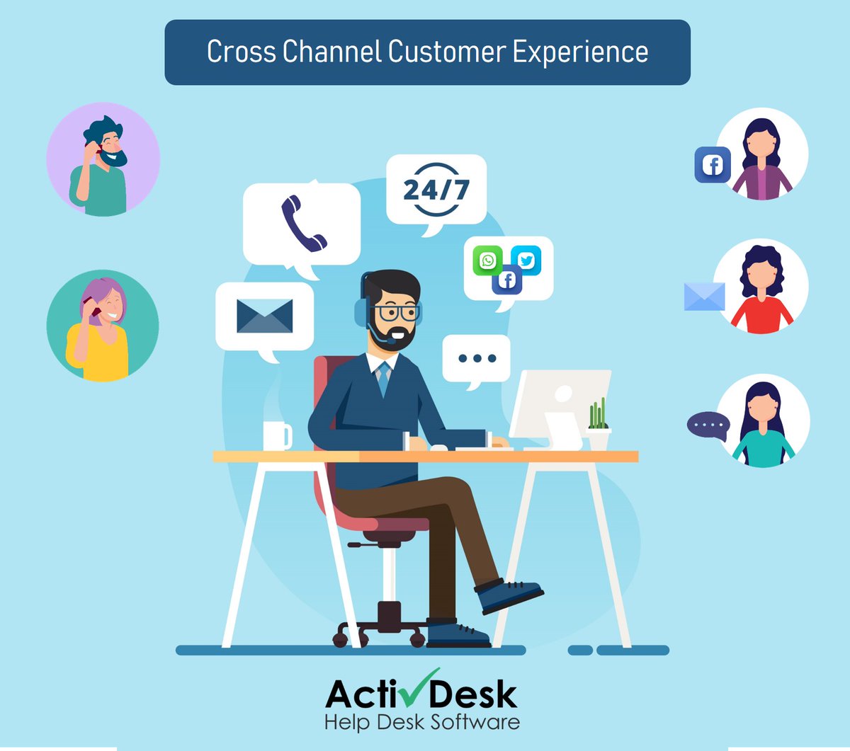 DeskActiv's tweet image. Integration of multiple touchpoints enables helpdesk to deliver consistent cross channel customer experience.
#MultichannelCustomerSupport #OmnichannelCustomerService #HelpDeskTechnology #HelpDeskTicketingSystem #ActivDeskHelpDeskSoftware