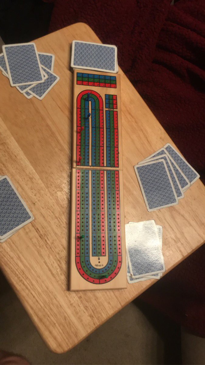 cribbage with pops and ma on mother’s day!! <a href="/CoachLever/">dan lever</a> @TuHSCoachWoody <a href="/TualatinHSFB/">Tualatin Timberwolves Football</a> #challengefortheweek ✅✅