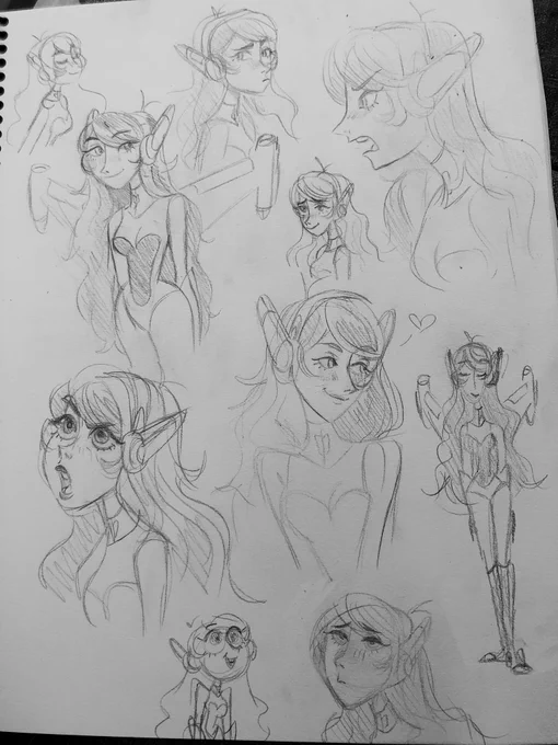 My old OC Morwen... drawing her was like coming home to an old friend :') 