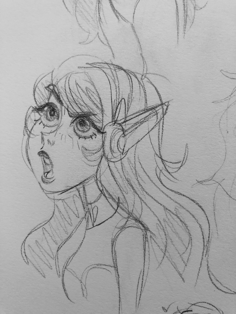 My old OC Morwen... drawing her was like coming home to an old friend :') 