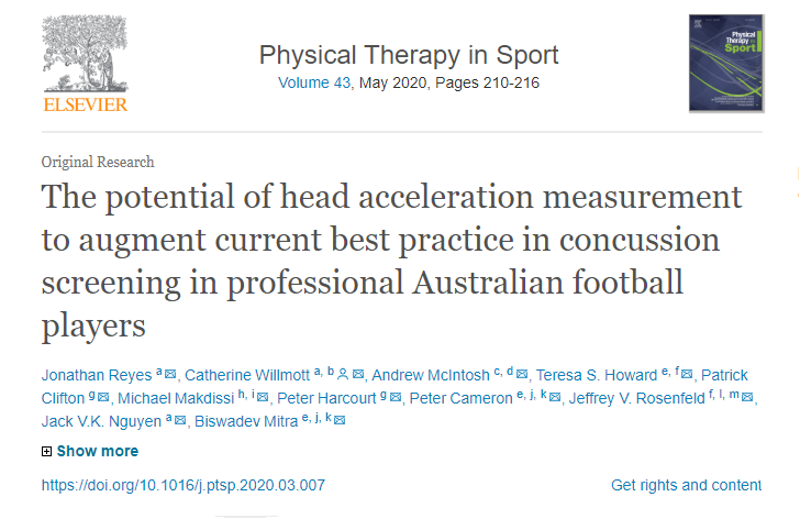 Congratulations to Jonathan Reyes - his doctoral thesis Towards better detection of sport-related concussion in Australian football has been passed and highly commended. Many thanks to participants, our Industry partner the AFL, acknowledging funding from NHMRC Partnership Grant.