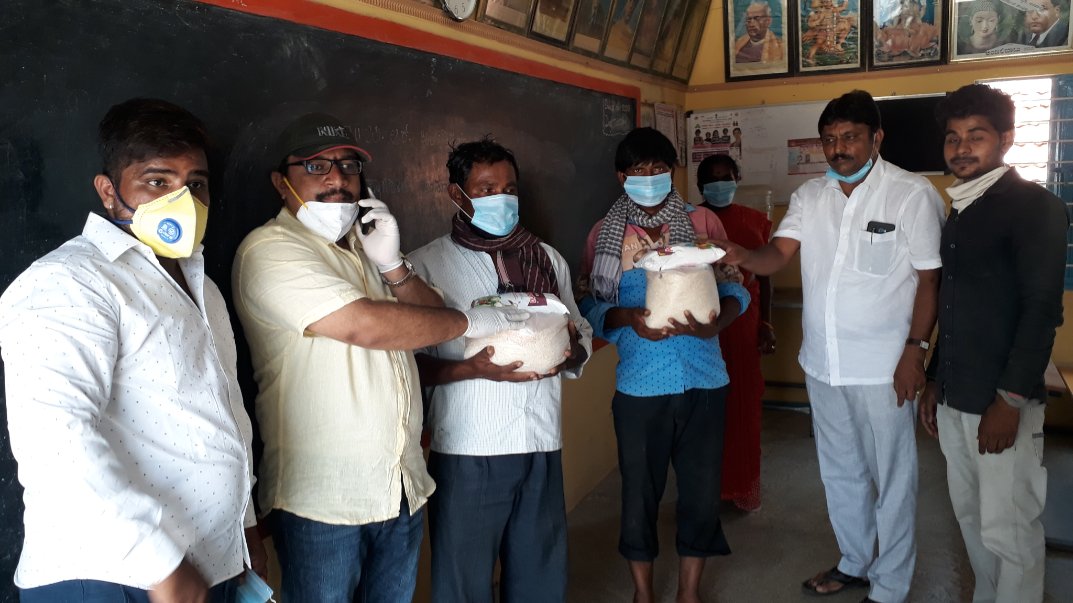 Ration Kits Distributing @ Anganvadi to school staff