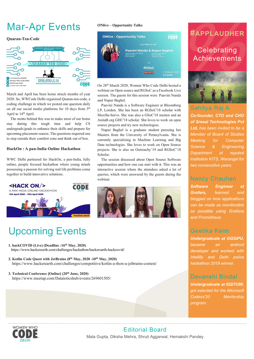 WWCode_Delhi's tweet photo. We are proud to share the next edition of 'Technology Grit', featuring Kalpna Gulati, Director of Engineering at @PitneyBowes. 

Discover the success recipes, access tips &amp; resources to boost your career and much more.

https://t.co/rEOMgeIjXw

#WWCodeDelhi #WomenWhoCode https://t.co/AAOi5odk9O