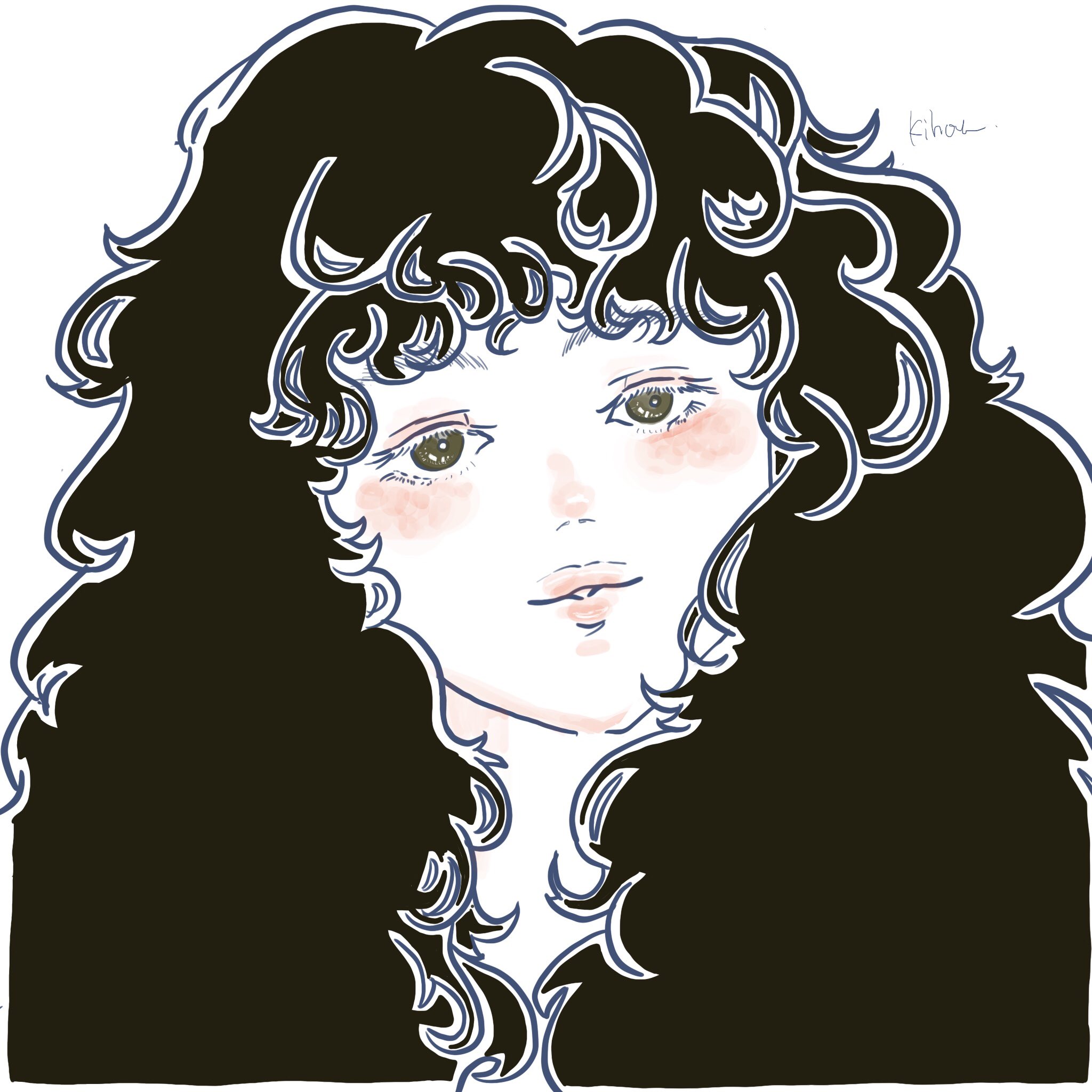 肌芳kihou くるくる可愛い スパイラルパーマ ハードパーマ 女の子 イラスト 絵 絵描きさんと繋がりたい イラスト好きな人と繋がりたい Illustration Drawing おうち時間 T Co M3bmjw2izm Twitter