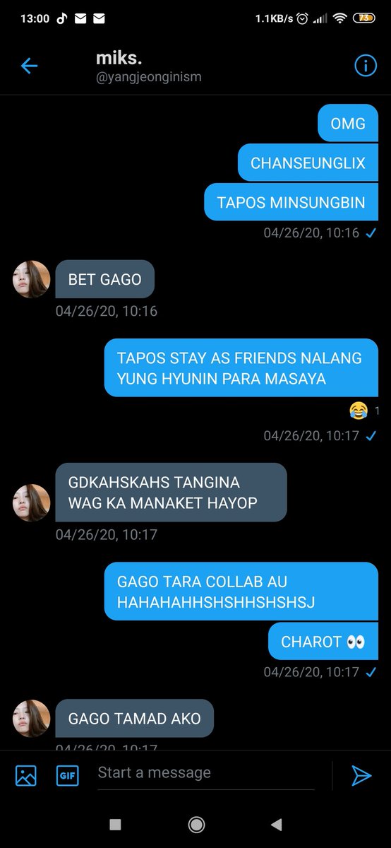 — we exchanged ideas after that HAHAHAHHAHAHAHAHA AKO PA YUNG NAG-AYA SA'YO NG COLLAB AU PERO HINDI NATIN ALAM PA'NO NAGWOWORK GAGI. are u still up for it tho? 